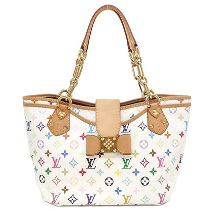 Louis Vuitton Shoulder Bag Annie GM Monogram Multicolor Blanc Gold Chain