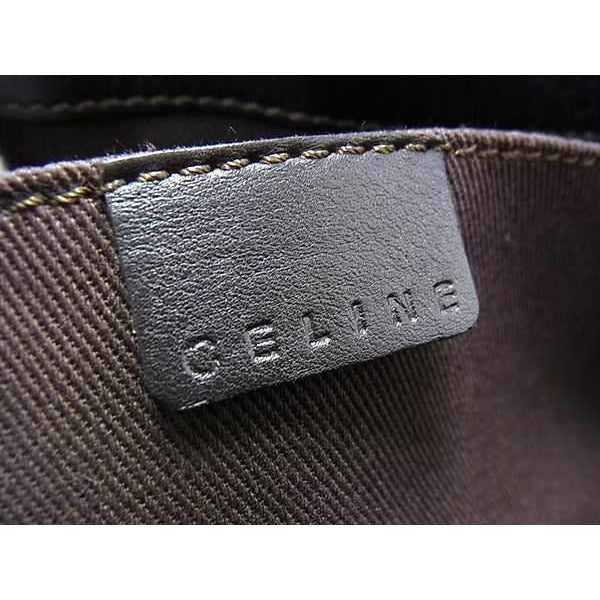 Celine Handbag Macadam Boogie Bag Dark Brown Leather — view 2