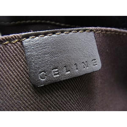Celine Handbag Macadam Boogie Bag Dark Brown Leather — view 2