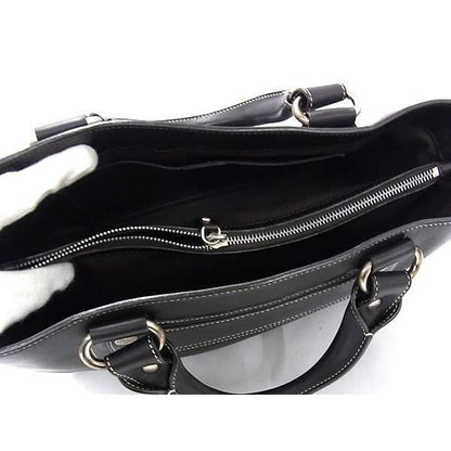 Celine Handbag Macadam Boogie Bag Dark Brown Leather — view 6