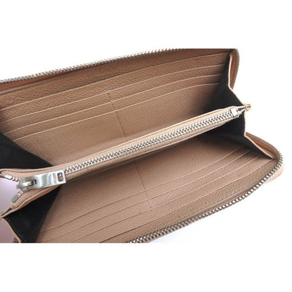 Yves Saint Laurent Long Wallet Women Leather Beige — view 5