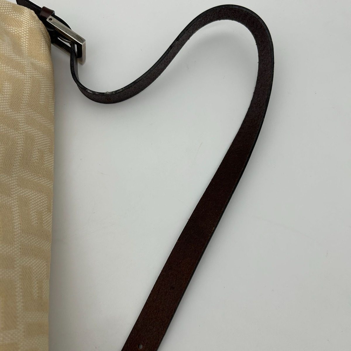 Fendi Zucca Mamma Bucket Pattern Shoulder Handbag Canvas Leather Beige Brown — view 15