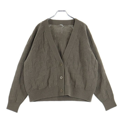 Hermes Motif Corozo Button Knit Cardigan Brown