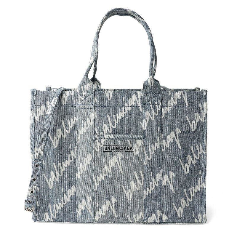 Balenciaga Tote Bag Hardware Blue
