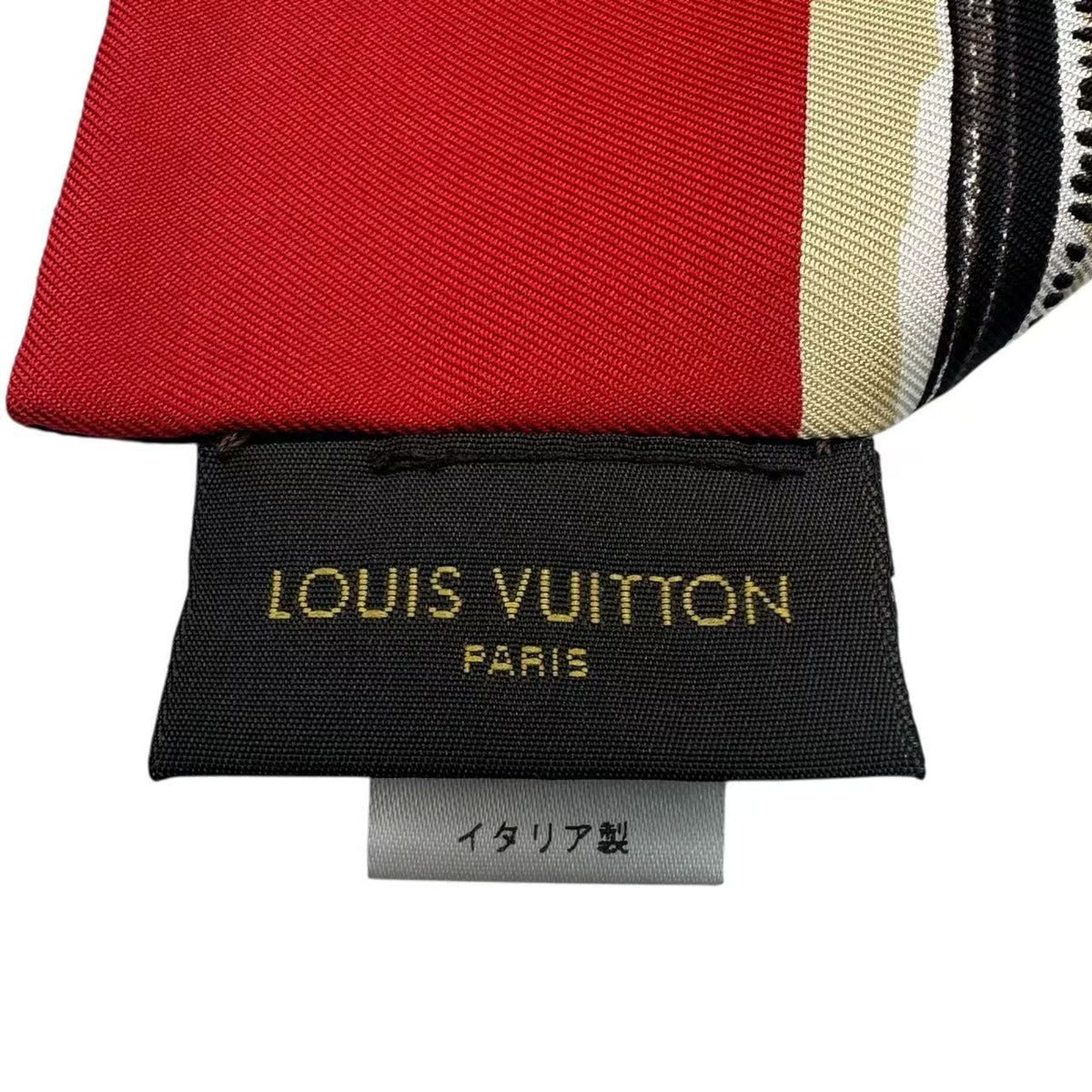 Louis Vuitton Scarf Bandeau Silk Beige Red — view 4