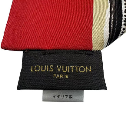 Louis Vuitton Scarf Bandeau Silk Beige Red — view 4