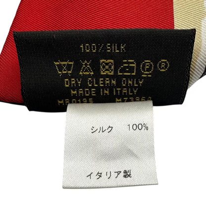Louis Vuitton Scarf Bandeau Silk Beige Red — view 6