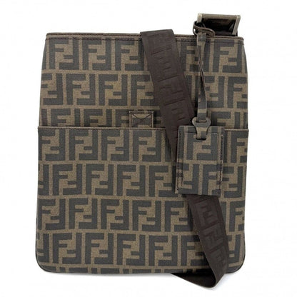 Fendi Shoulder Bag Zucca Bag Mamma Bucket Brown Gold