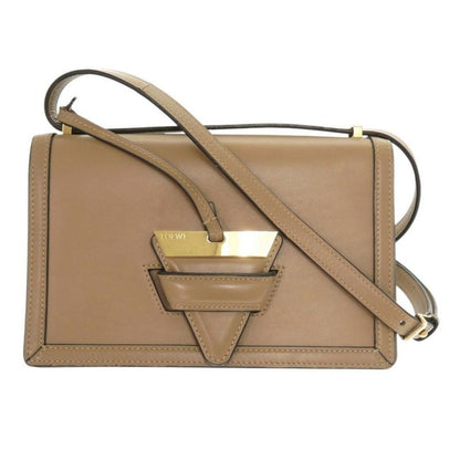 Loewe Barcelona Leather Beige Shoulder Bag 0242