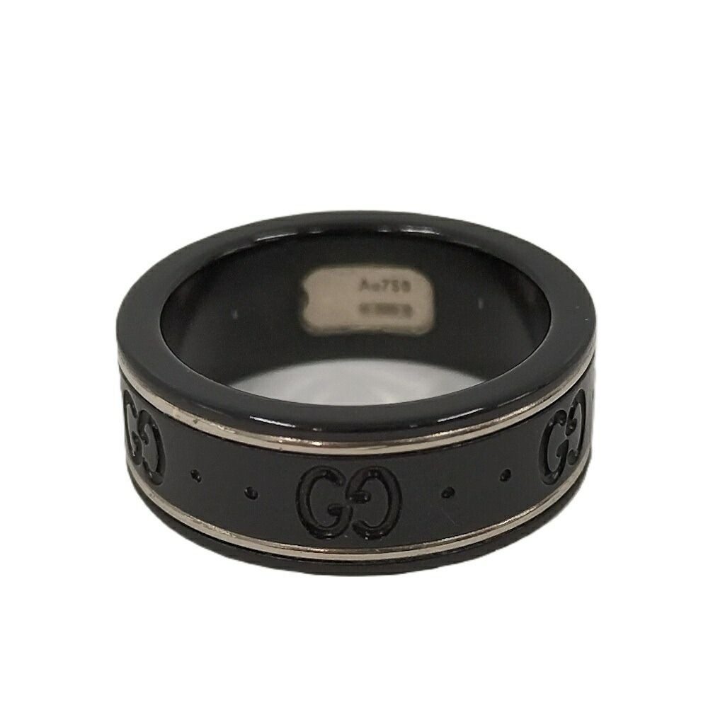 Gucci Icon Ring Ceramic Metal 18k White Gold