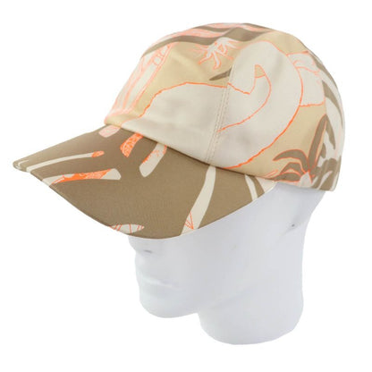Hermes Davis Jungle Love 100% Silk Cap Hat With Serie Button Brown 59
