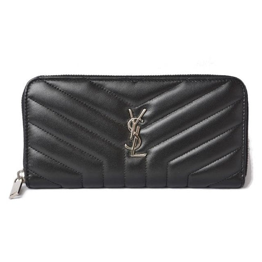 Saint Laurent Paris Long Wallet Leather Black