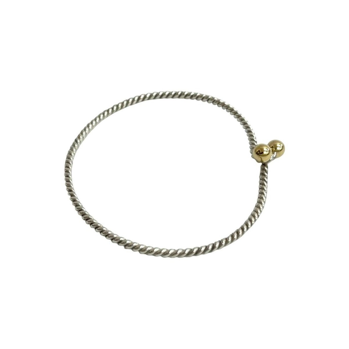 Tiffany & Co Twist Hook Eye Bracelet 18K Gold Bangle Silver — view 4