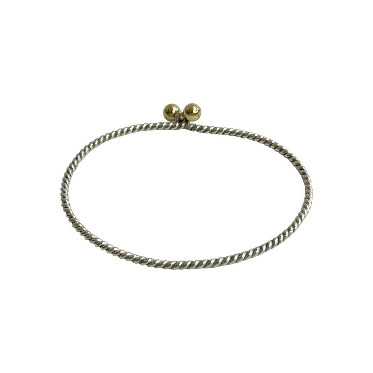 Tiffany & Co Twist Hook Eye Bracelet 18K Gold Bangle Silver — view 5