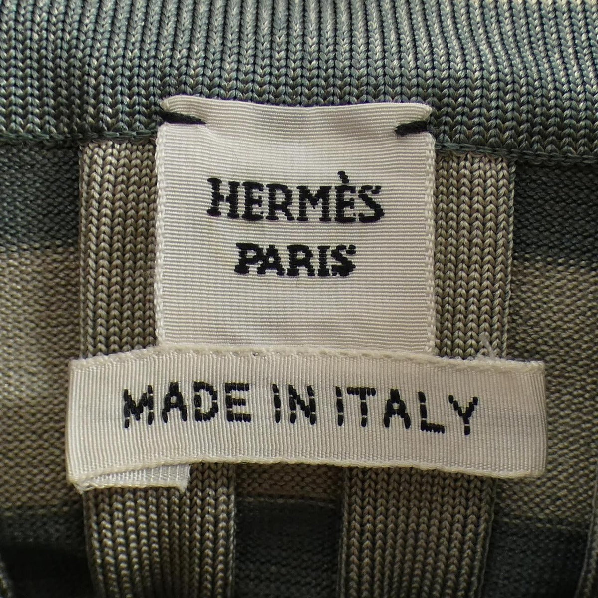 Hermes Twill Lane Long Cardigan Beige Green — view 5
