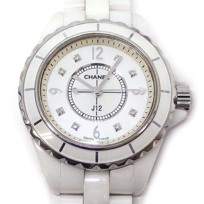 Chanel Watch J12 H2570 8 Point Diamond Index White Shell Dial Ceramic