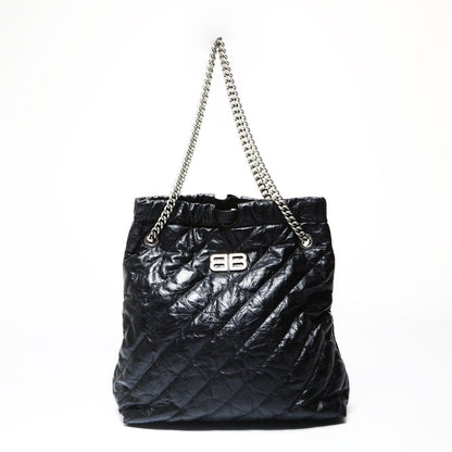 Balenciaga Shoulder Bag Crash Tote Leather 2-Way Chain