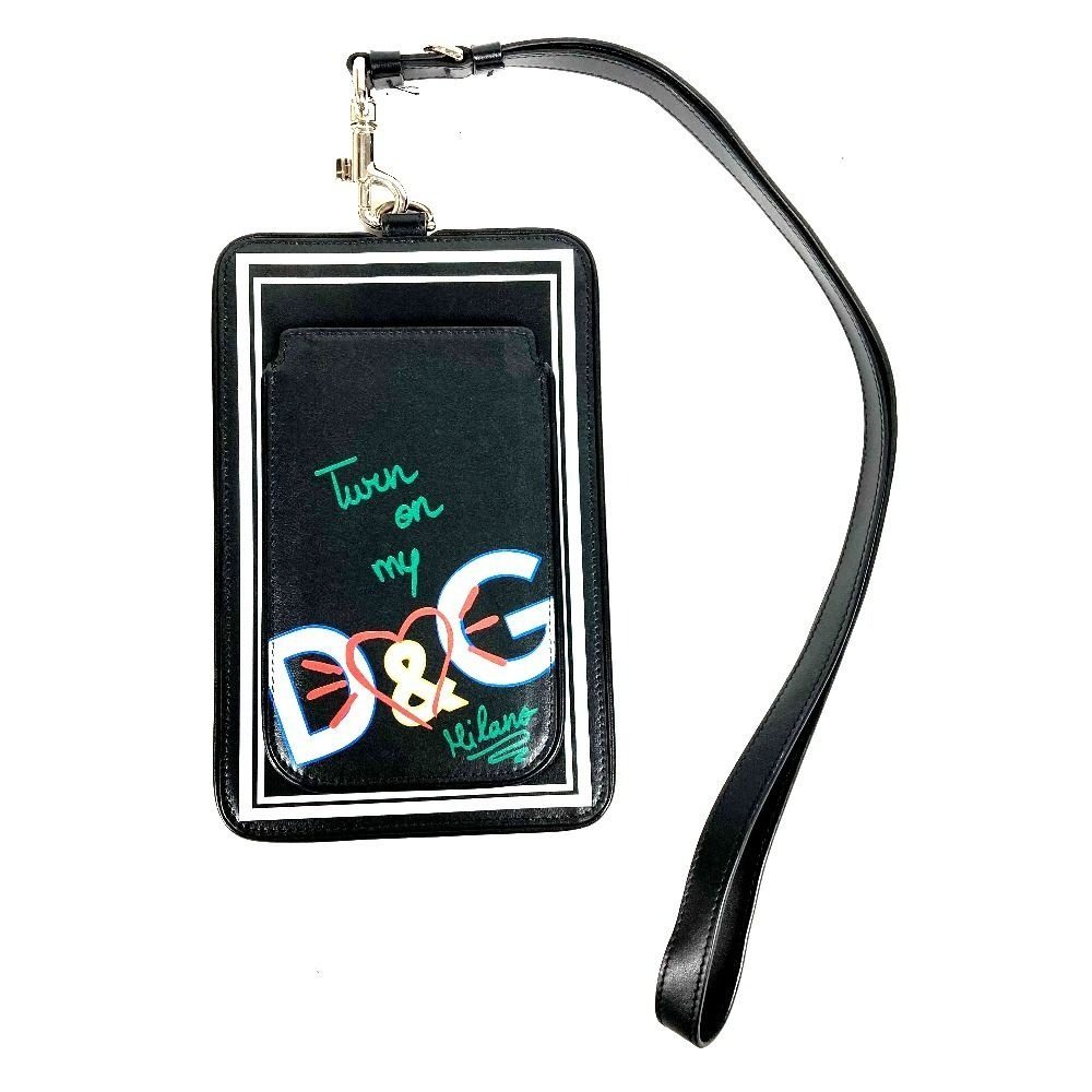 Dolce & Gabbana Dolgaba Pouch Logo Leather Black