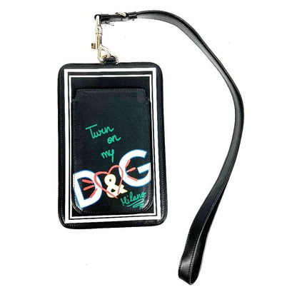 Dolce & Gabbana Dolgaba Pouch Logo Leather Black