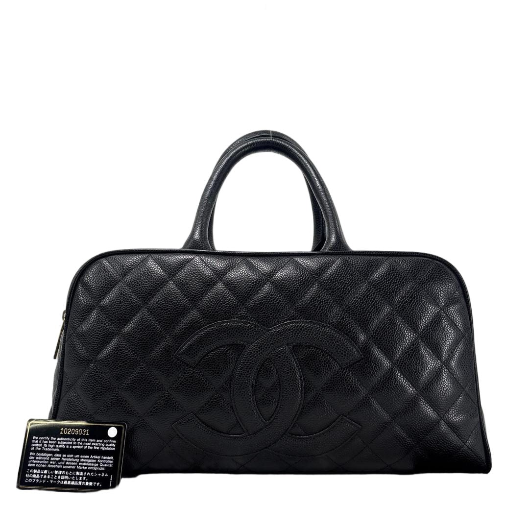 Chanel Quilted Caviar Leather Handbag