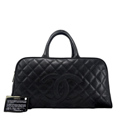 Chanel Quilted Caviar Leather Handbag