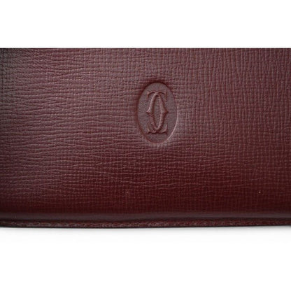Cartier Coin Case Key Pouch Vintage Must de Cartier Bordeaux with Chain — view 6
