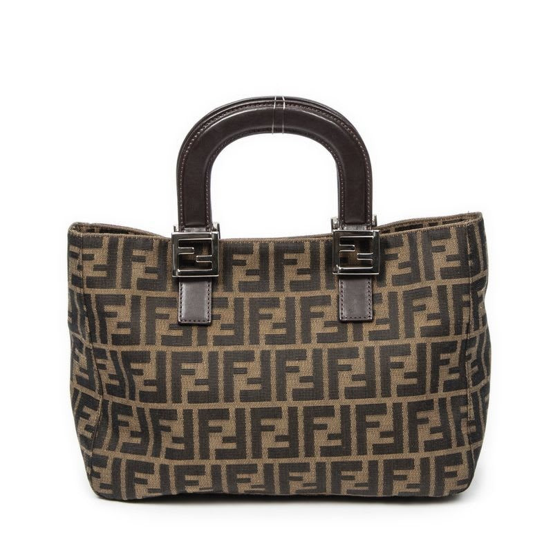 Fendi Small FF Open Tote Brown Zucca Canvas