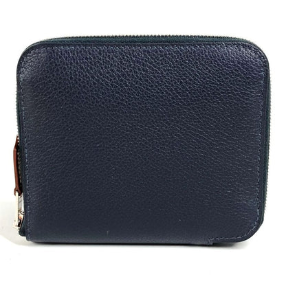 Hermes Bifold Wallet Azap Silk in Compact Leather Navy
