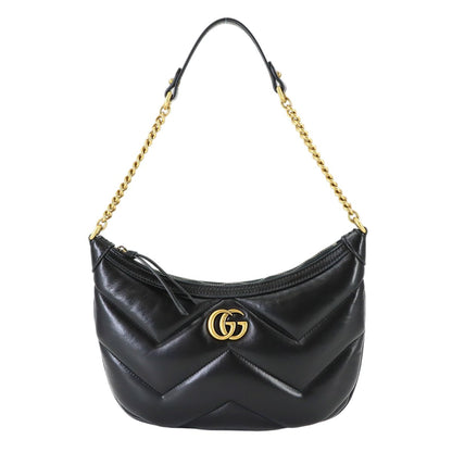 Gucci GG Marmont Small Quilted Shoulder Bag Leather Black