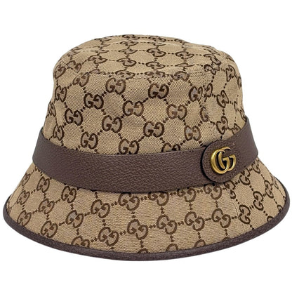 Gucci GG Marmont Hat Pattern Bucket Beige Brown