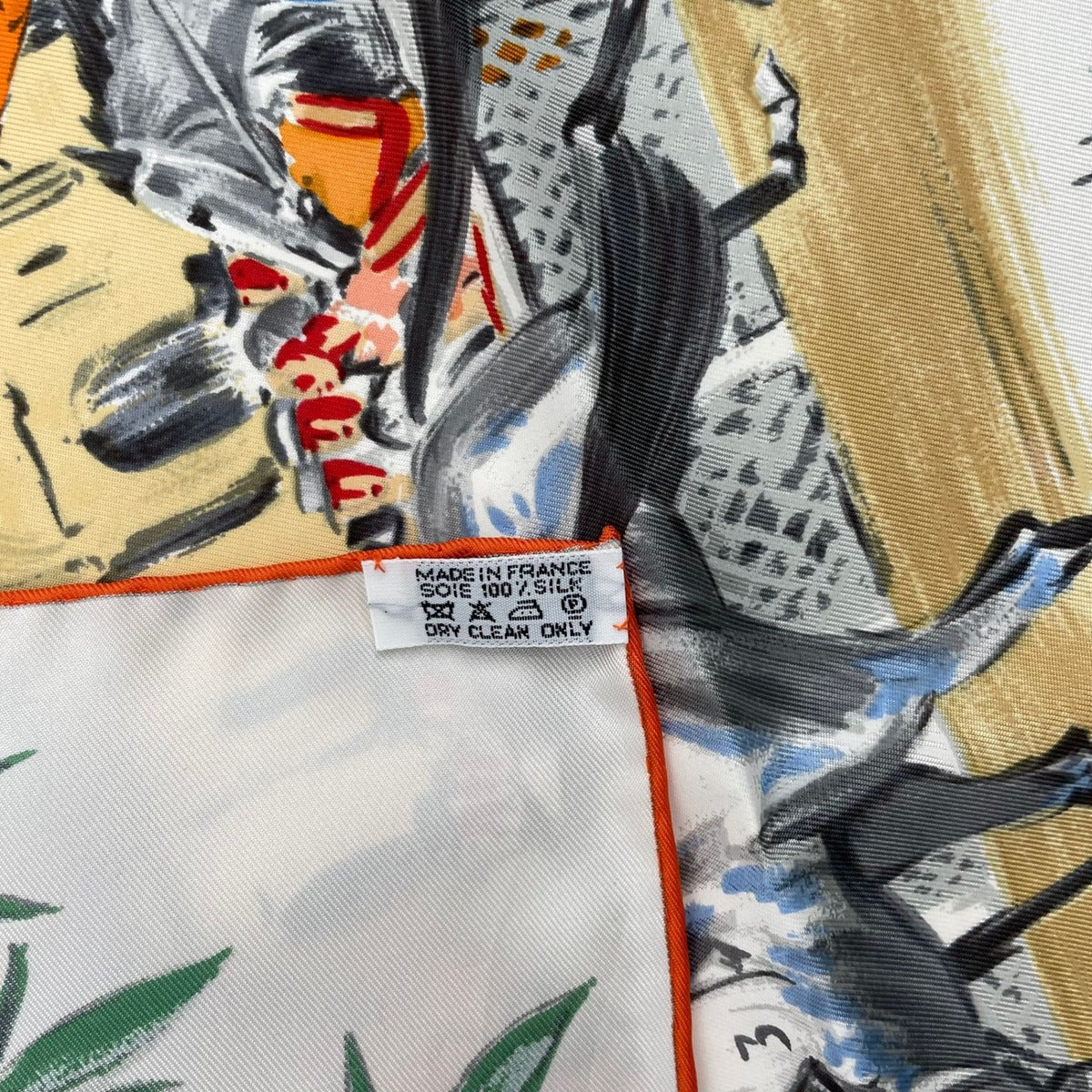 Hermes Carre 90 Scarf Silk Chantilly Racecourse White Box — view 11