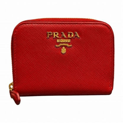 Prada 268 Compact Wallet Zip Around Coin Case