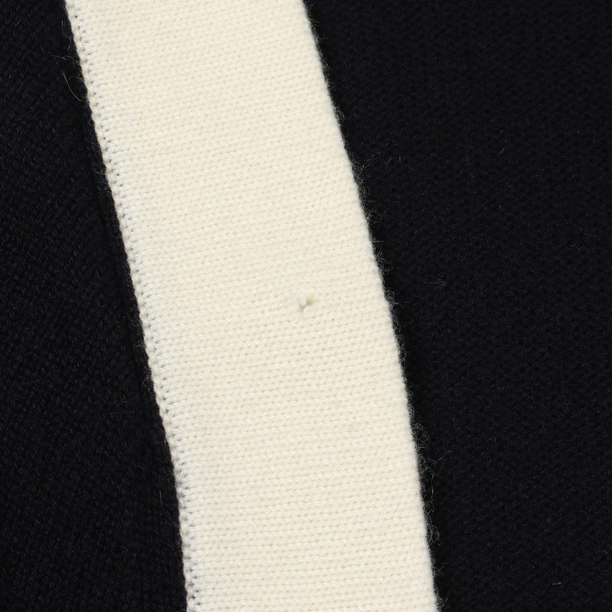 Chanel Cardigan CC Logo Button Long Cashmere Navy. White — view 6