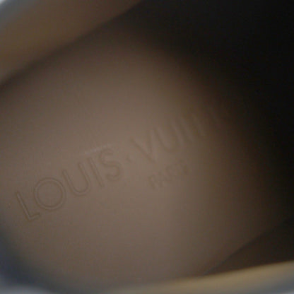Louis Vuitton Leather LV Logo Plain Toe Lace Up Ankle Boots Black 6 — view 8