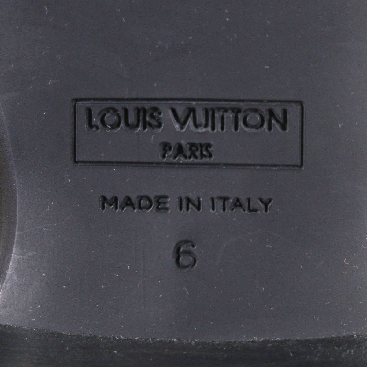 Louis Vuitton Leather LV Logo Plain Toe Lace Up Ankle Boots Black 6 — view 10