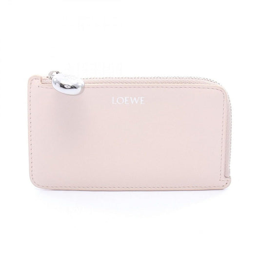 Loewe Coin Case Pebble Card Baby Pink Leather Holder