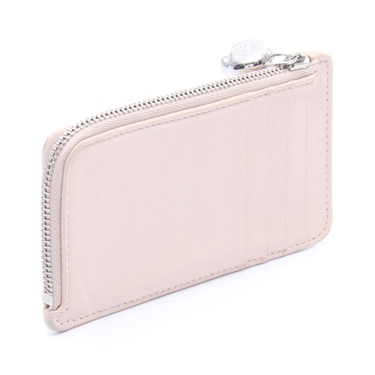 Loewe Coin Case Pebble Card Baby Pink Leather Holder — view 2