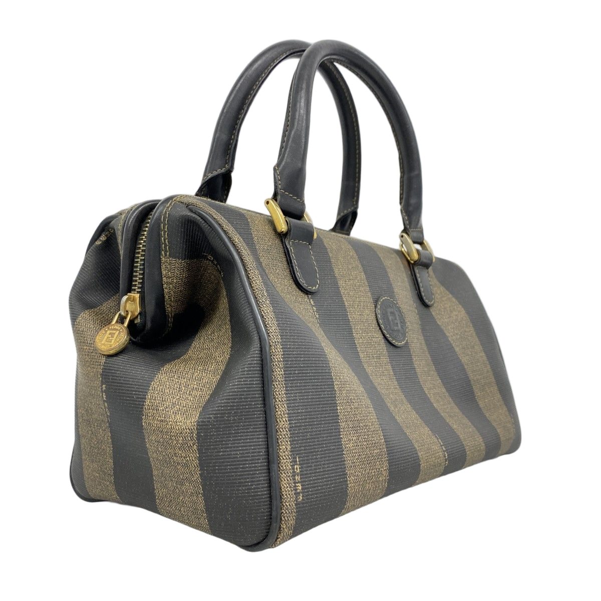 Fendi Handbag Pecan Black Brown Gold — view 2