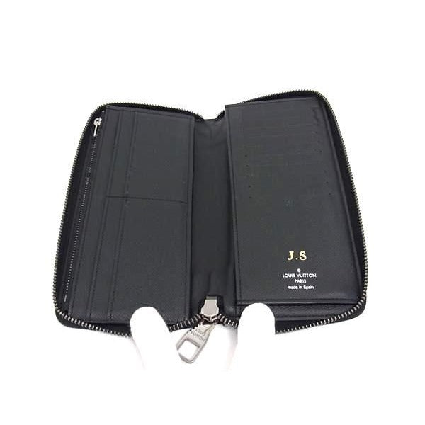 Louis Vuitton Monogram Eclipse Zippy Wallet Vertical Long Black — view 3