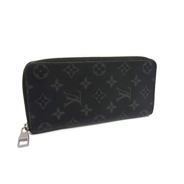 Louis Vuitton Monogram Eclipse Zippy Wallet Vertical Long Black