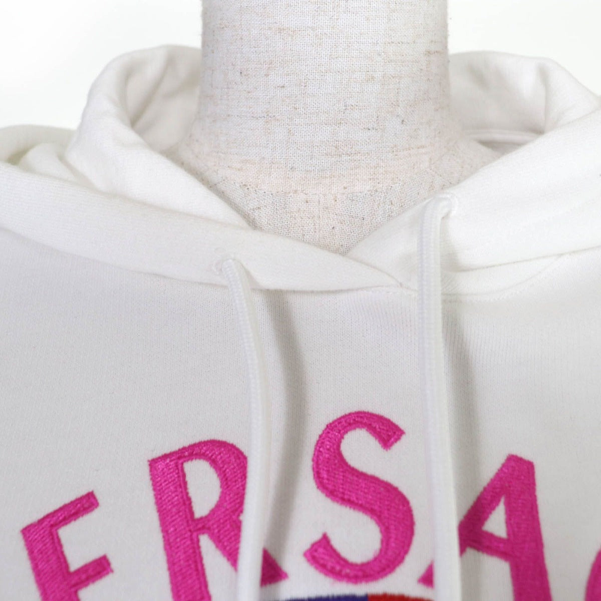 Versace Cotton Logo Design Long Sleeve Hoodie White 36 — view 4
