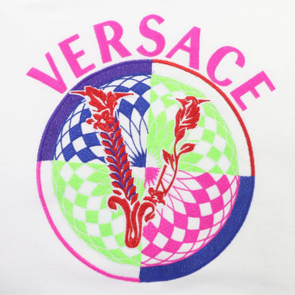 Versace Cotton Logo Design Long Sleeve Hoodie White 36 — view 5