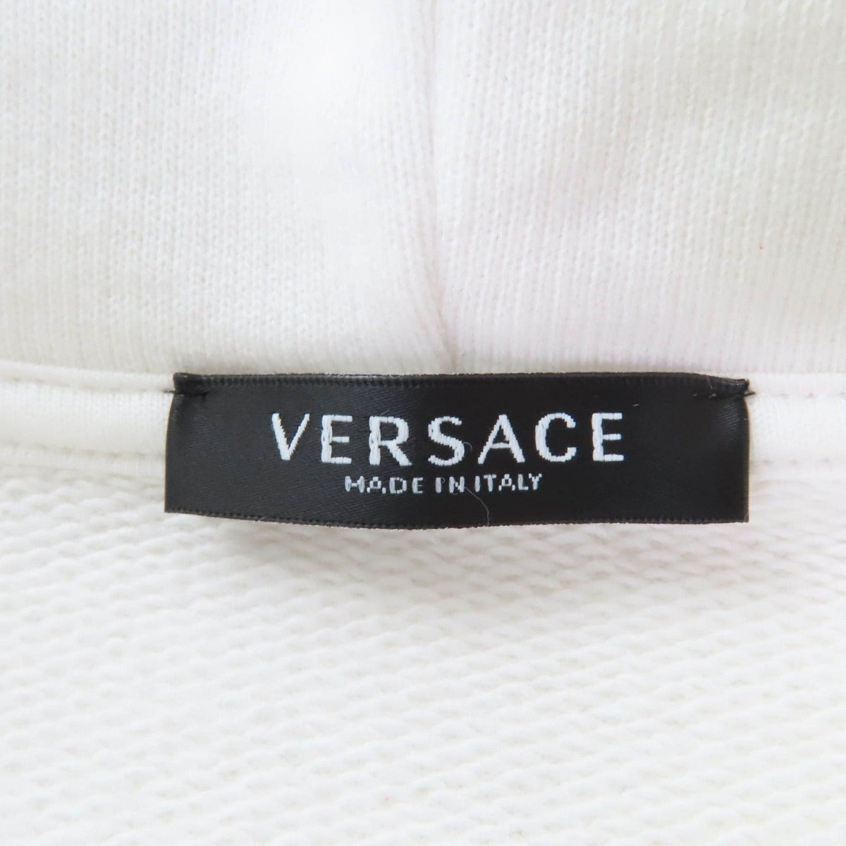 Versace Cotton Logo Design Long Sleeve Hoodie White 36 — view 6