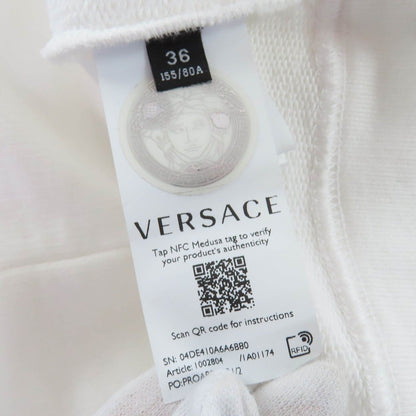 Versace Cotton Logo Design Long Sleeve Hoodie White 36 — view 7
