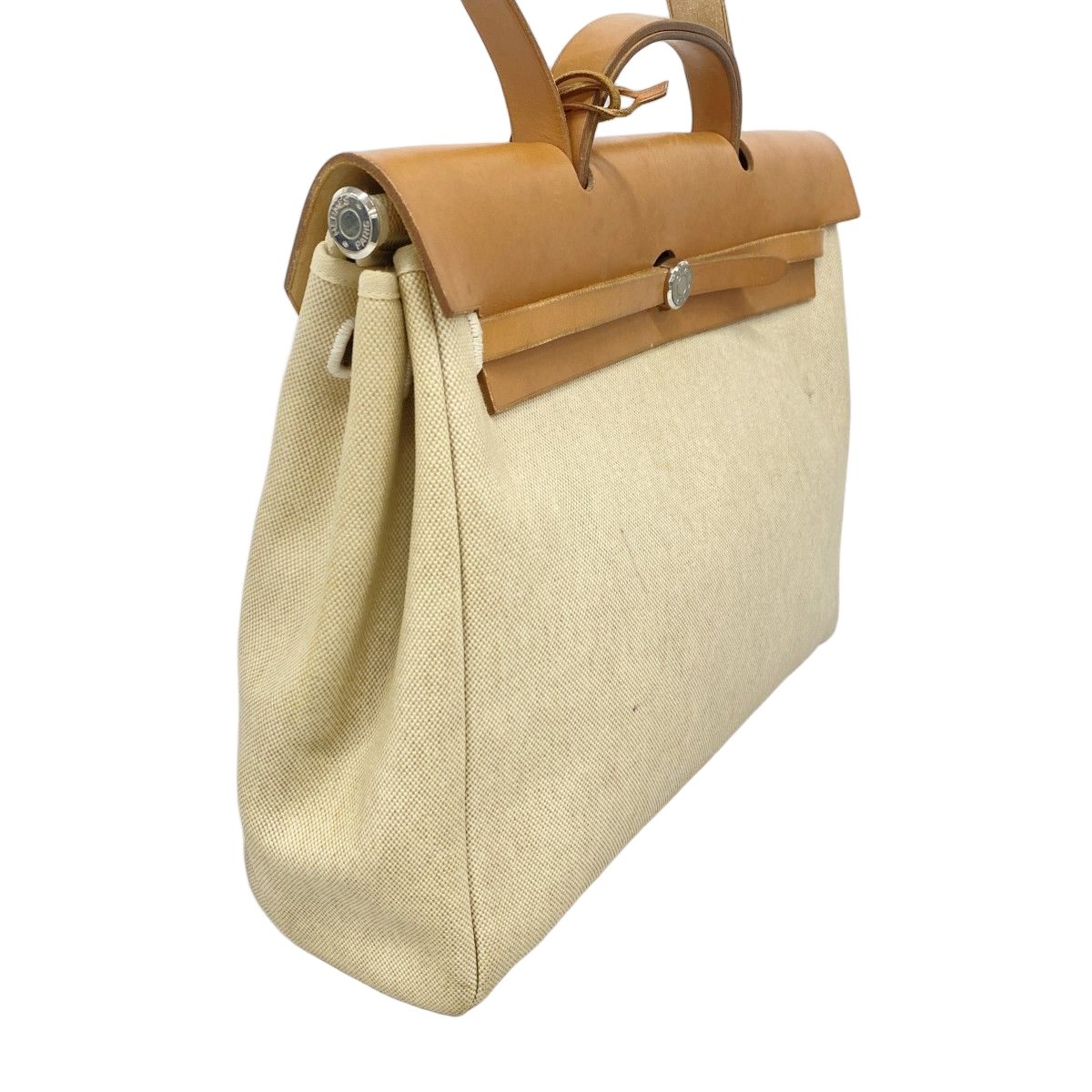Hermes Handbag Toile Ash Natural Silver 2-Way — view 2