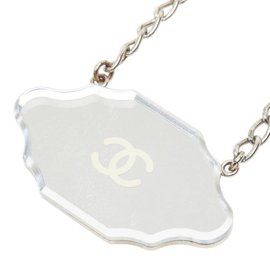 Chanel Mirror Plate CC Logo Silver Metal