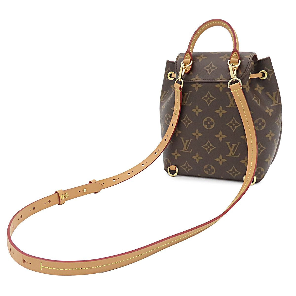 Louis Vuitton Montsouris NM BB Brown Gold Monogram Canvas Backpack — view 2