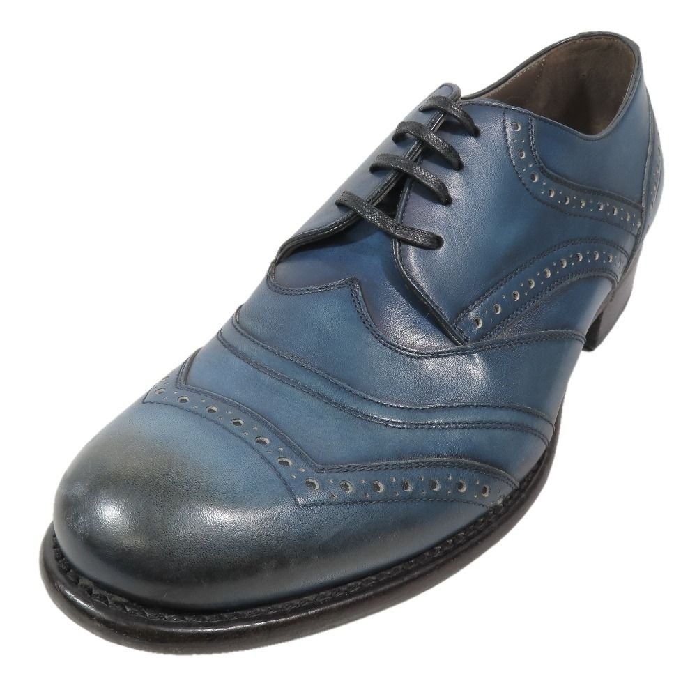Dolce & Gabbana Leather Oxford Shoes Wingtip 5 Dark Blue