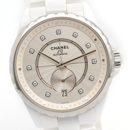 Chanel Watch Silver Ceramic Diamond — view 3