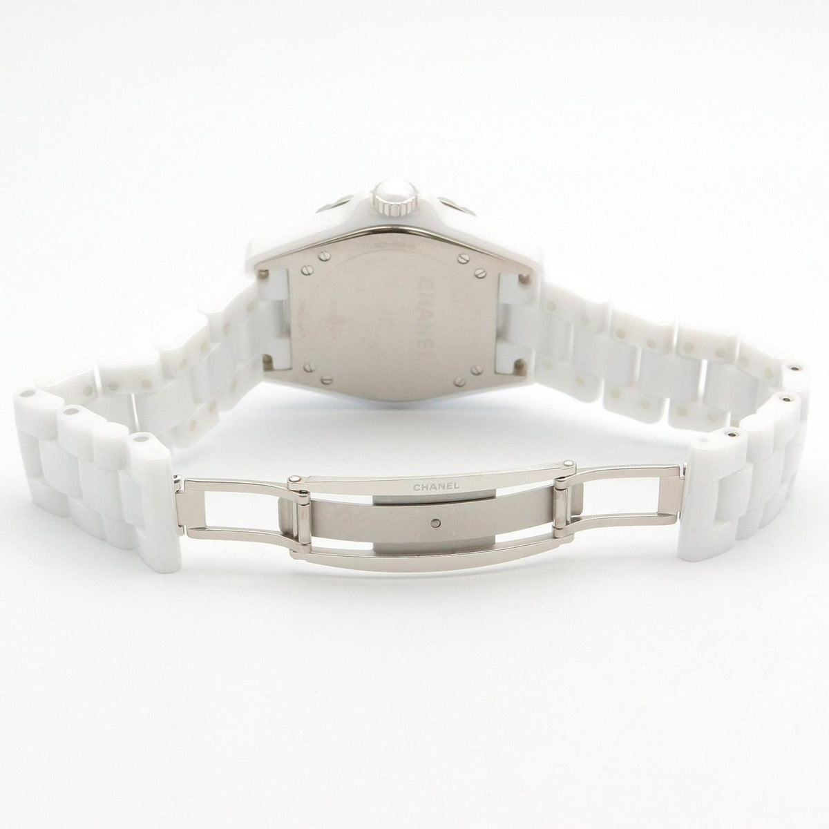 Chanel Watch Silver Ceramic Diamond — view 4